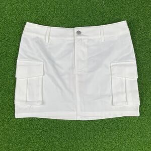 Vintage Scarlett White Cargo Micro Skirt Sz 31"